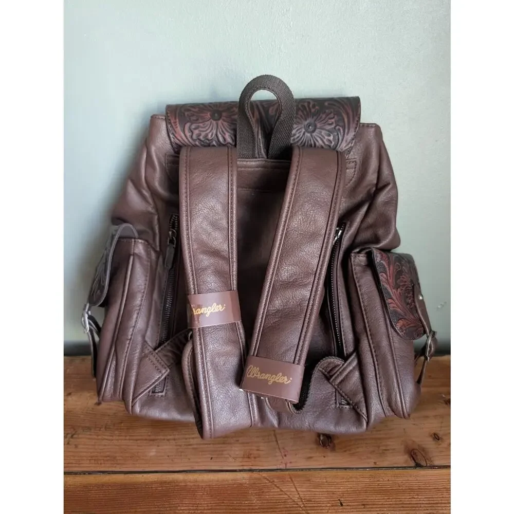 Montana West Wrangler Backpack Purse for Women Men Western Backpack Floral - Picture 2 of 3